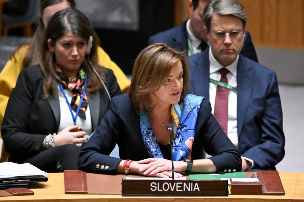Ministrica Fajon med nagovorom Varnostnega sveta Združenih narodov